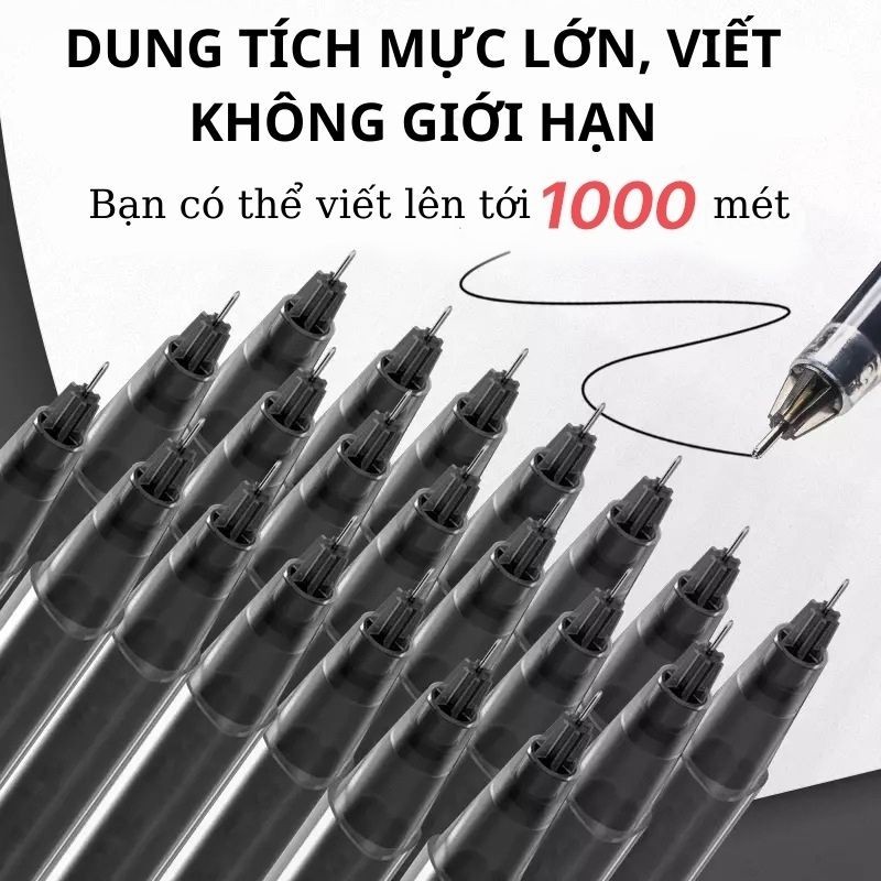 Bút Gel bút bi nước văn phòng mực gel 0.5mm, mực đều nét chữ đẹp/ Bút học sinh sinh viên, nhân viên văn phòng
