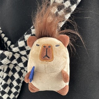 Búp bê nhồi bông lười biếng Lông cừu Kapibara Mặt dây chuyền búp bê Capybara