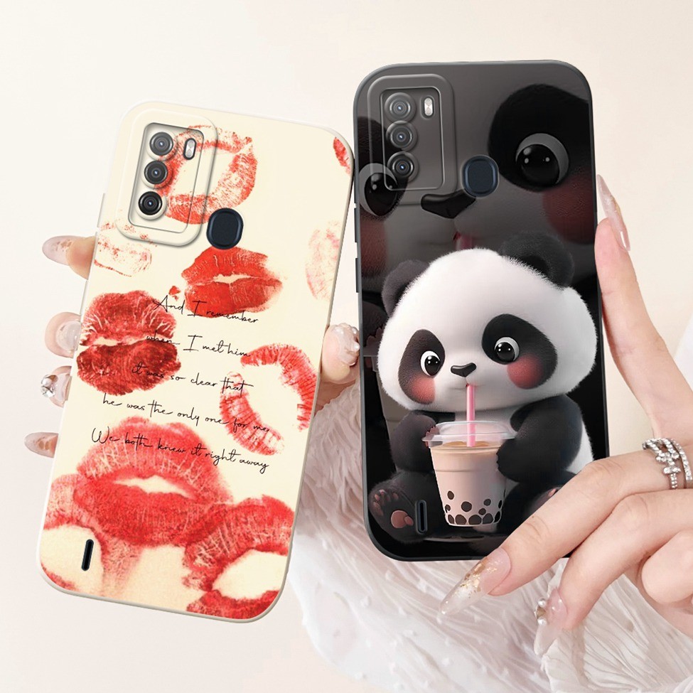 Ốp Điện Thoại ITEL S16 ITEL Vision 1 Pro Ốp Lưng Chống Sốc Mèo Gấu Trúc Thỏ Thời Trang Hoa Tình Yêu