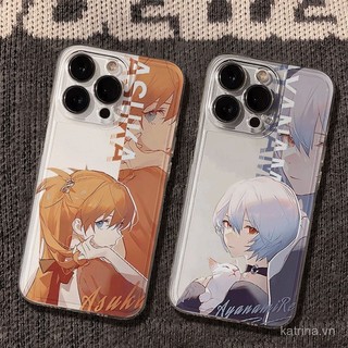 Ốp điện thoại Neon Genesis Evangelion QYJS tương thích với iPhone 16 15 14 13 Pro Max 12 PRO 11 7 8 Plus 14 15 16 PLUS X XS XR XSMAX, ốp mềm trong suốt bảo vệ K42G