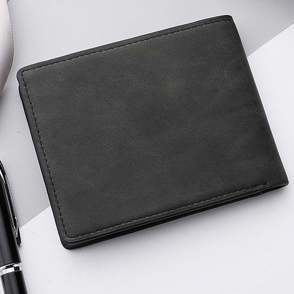 Ví đựng tiền xu MONOSTYLE, Ví nam có khe cắm nhiều thẻ bằng da PU, Hộp đựng thẻ gấp dung lượng lớn