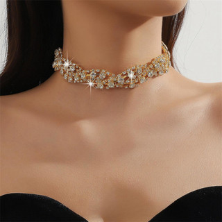1 mảnh dây chuyền châu Âu và Mỹ phóng đại, dây chuyền móng vuốt đính kim cương và kim cương nước quấn quanh dây chuyền xương đòn, dây chuyền dành cho nữ, thời trang và lấp lánh