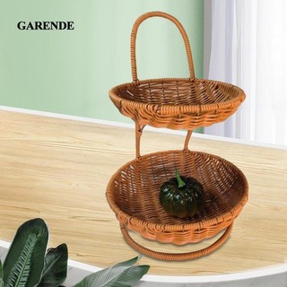 Garende Hai Lớp Giỏ Chứa Đồ Khay Phục Vụ Để Bàn Đồ Lặt Vặt Tổ Chức Trang Trí Giá Trái Cây Giỏ Trái Cây Cho Nhà Bếp Cho Sân