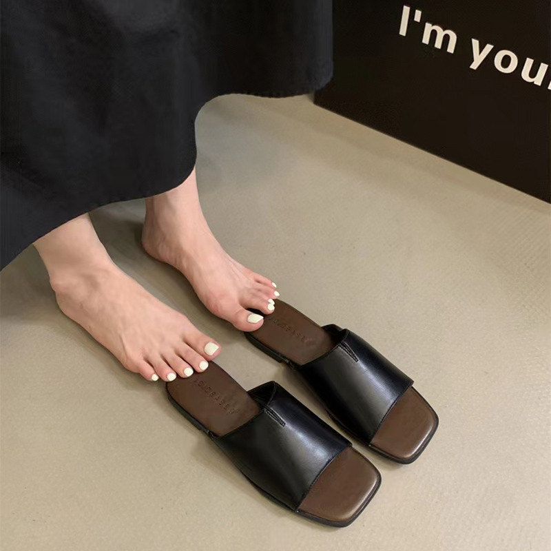 Dép bệt nữ Atikota đơn giản mềm mại phong cách thời trang Sandal đi biển chống trượt thoải mái