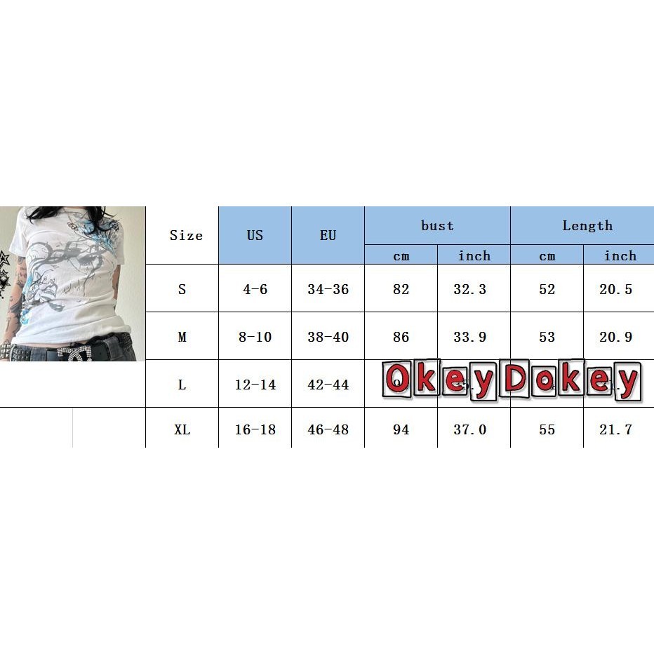 Odokey-áo thun ngắn tay cổ tròn in họa tiết trừu tượng cổ tròn cổ điển dành cho nữ