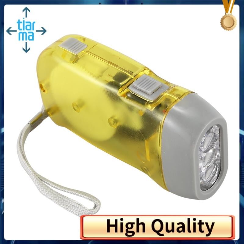 3 LED Dynamo Wind Up Đèn Pin Đèn Pin Bấm Tay Quay NR Cắm Trại