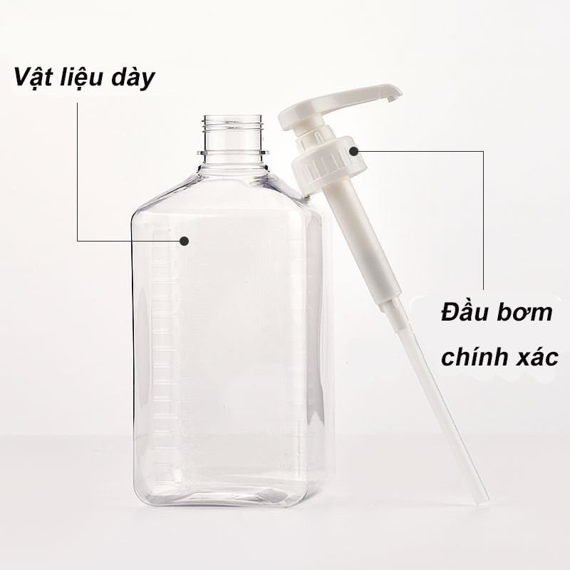 【1600ml】Bình Bơm Đựng Xịt Siro(kèm Cả Vòi Bơm)  ，Có Vòi Pump Định Lượng (5ml / 10ml)