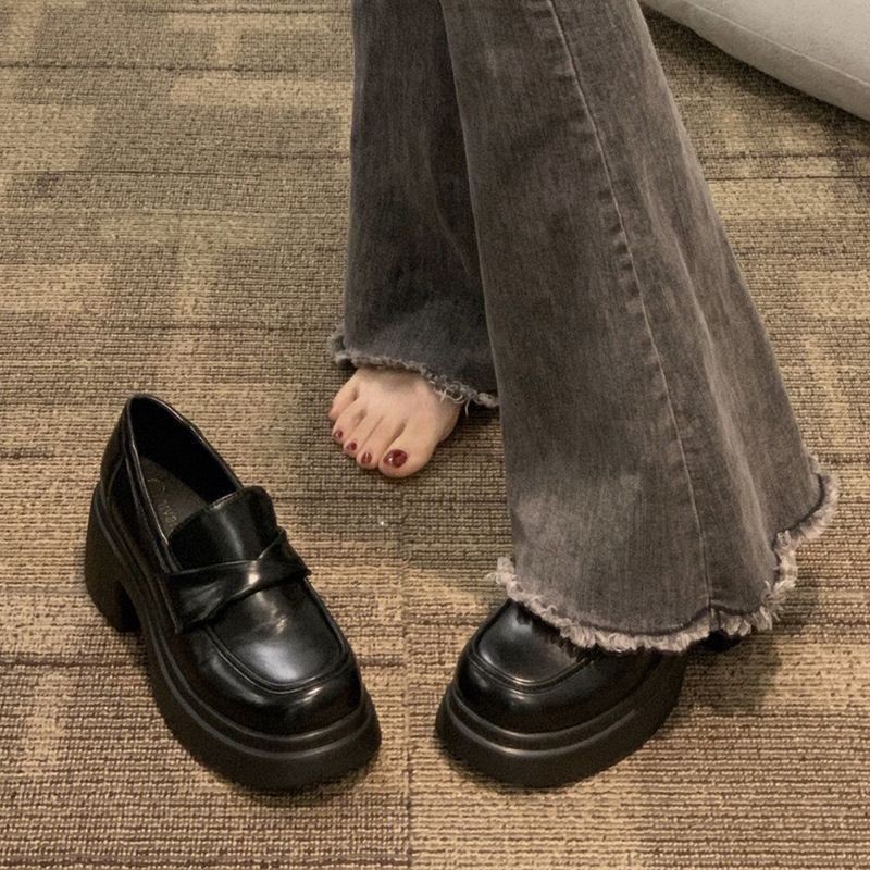 Size 35-43 Hepburn Style Black Platform Mary Jane Shoes Giày Nữ Cỡ Lớn 42 Giày Học Sinh Cao Gót Chống Trơn Trượt Korean Fashion Round Toe Lolita Shoes Beige Princess Style Doll Shoes 41 Giày Cosplay Gót Dày Thường Ngày Giày Lười Giày Khiêu Vũ Giày Đi Học