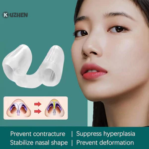 Kuzhen Sau phẫu thuật Nâng mũi Nostril Hỗ trợ định hình Silicone uốn cong Chỉnh sửa mũi cố định Silica Gel Mũi Kẹp HOT