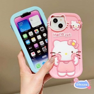 Ốp Điện Thoại Hello Kitty Dễ Thương Cho Vivo V30 V29 V27 V23 Pro V21 V21S V20 Pro iQOO U3 Neo 5 3 Z3 Z5 Y33S 5G Y73S Y52S Phim Hoạt Hình 3D Mèo Mèo Macarone Silicon Mềm Bảo Vệ