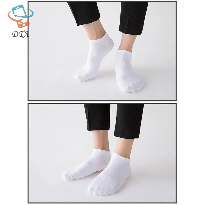 [DTA] 5 Đôi Tất Nữ / Nam Thuyền Vô Hình Cắt Thấp Silicon Chống Trơn Trượt Mùa Hè -show Tất Mắt Cá Chân Màu Trơn Thường Thoáng Khí VN