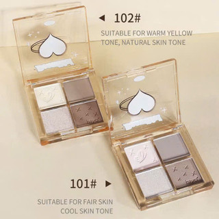 [BIYA] Bảng Phấn Tạo Khối & Bắt Sáng MINI 4 Ô Màu BIYA Đa năng Tạo Đường Nét Tự Nhiên Cho Khuôn Mặt