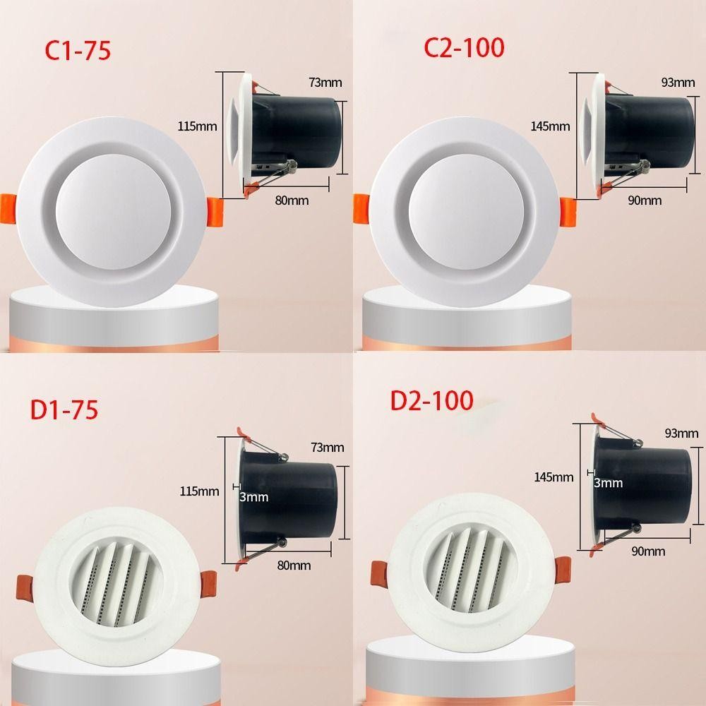 Lỗ thông gió treo tường bên ngoài YMIFI, Lưu thông không khí 75 / 100mm Nắp thoát lỗ thông hơi, Chống chim và chuột bền bỉ Ngăn chặn lỗ thông hơi bằng nhựa Mũ chống nước
