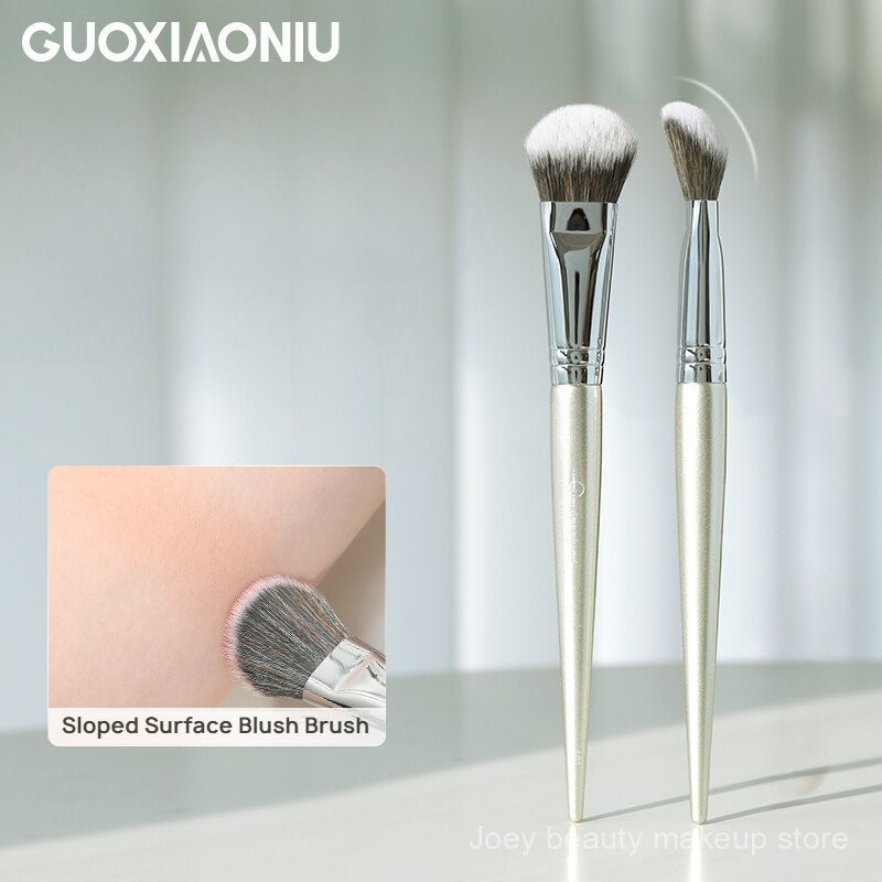 GUOXIAONIU Cọ má hồng Guo Xiaoniu, cọ má hồng bề mặt nghiêng, cọ trang điểm tự nhiên, cọ tạo khối, cọ trang điểm siêu mềm 5RUA