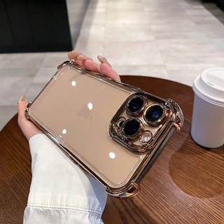 Ốp Lưng Cho Redmi 14C 13C 12C 9C Note 13 PRO 5G 12 4G 11 10 PRO 11S 10S 9S 9 Túi Khí Sang Trọng Mạ Điện Trong Suốt Mềm Chống Rơi