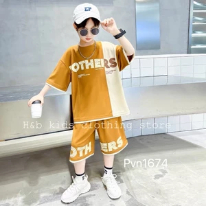 Bộ quần áo cộc bé trai size đại 18-40kg, đồ bộ bé trai áo thun polo kèm quần short 8 9 10 11 tuổi