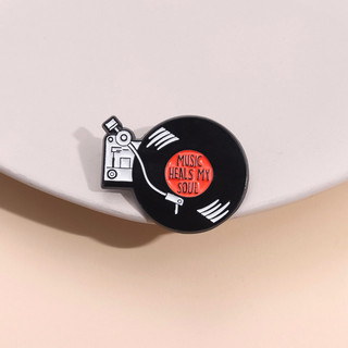 Retro Vinyl Record Men Trâm Rock Nhạc Ve Áo Pin Lưu Niệm Huy Hiệu Kim Loại Phụ Kiện Quà Tặng Cho Bạn Bè