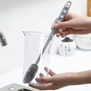 Bàn chải silicon vệ sinh ly cốc cán cầm dài SUNND