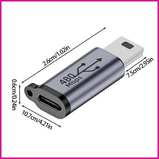 Bộ chuyển đổi USB sang USB C Mini 480Mbps Hỗ trợ Sạc USB C Chuyển đổi sang USB Type C sang Đầu nối cổng T Mini cho fotvn fotvn