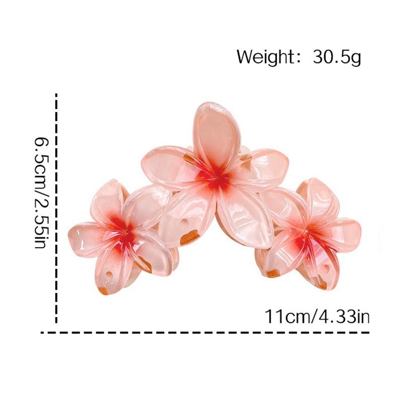 [Yunyuan] Ba Frangipani Kẹp Lớn Phụ Kiện Tóc Nữ Ba Bauhinia Hoa Chuyển Đổi Dễ Thương Chụp Ảnh Cá Mập Kẹp Tóc