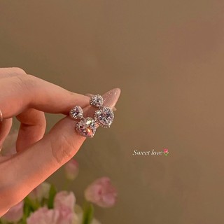 Bông Tai Tình Yêu Zircon Tua Rua Nữ Thiểu Số Mới 2024