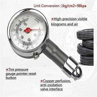 Máy đo áp suất lốp FANIELLAPOWELL, Máy đo áp suất mặt số Mini có độ chính xác cao, Dụng cụ đo áp suất không khí bằng kim loại