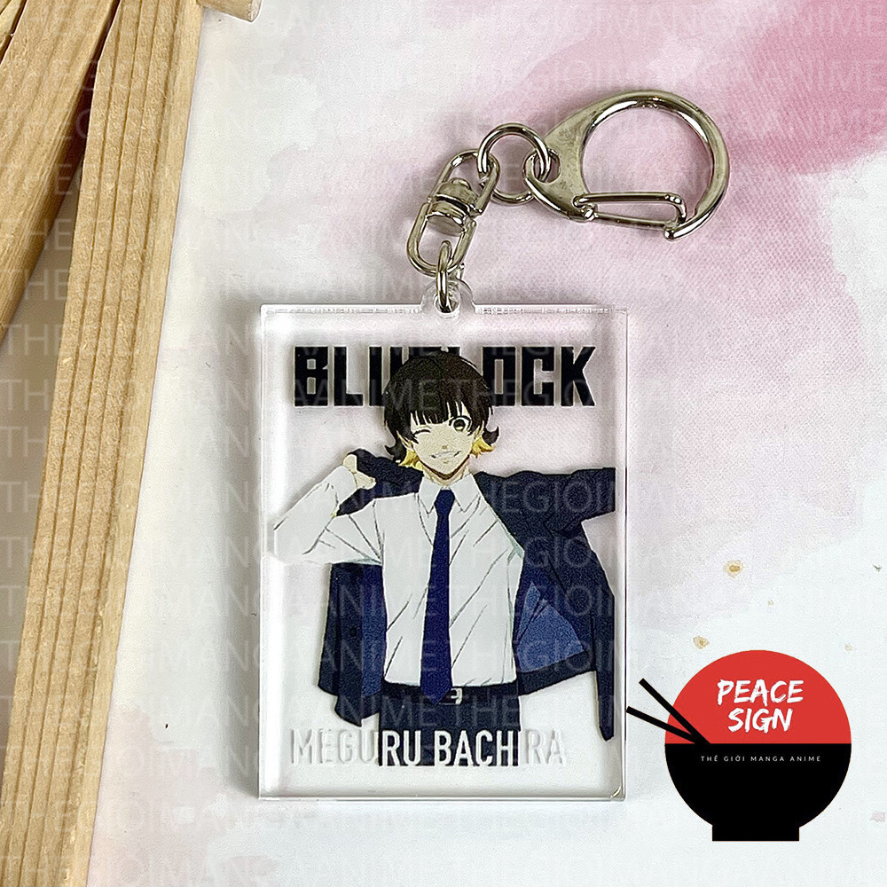 Móc khóa BLUE LOCK ver MẶC VEST in hình anime chibi mica trong acrylic keyring dễ thương