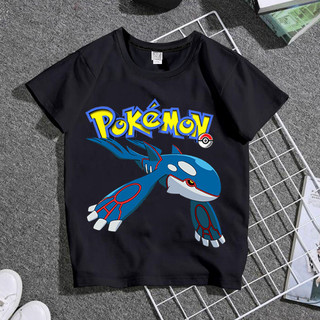 2024 Hoạt Hình Thời Trang Mùa Hè Mới Quần Áo Trẻ Em Áo Phông Pokemon Tay Ngắn Quần Áo Dành Cho Học Sinh Trung Học