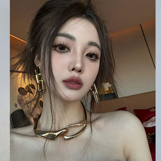 Vòng cổ khóa xương phong cách Âu Mỹ, dày và cao cấp