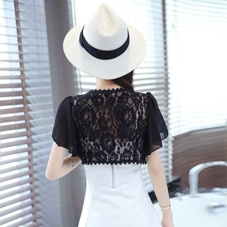 Mùa Hè Chống Nắng Quần Áo Ren Nhỏ Khăn Choàng Nhỏ Áo Khoác Cardigan Áo Khoác Nhỏ Phù Hợp Với Áo Sơ Mi Voan Giữa Tay Mỏng Top Nữ