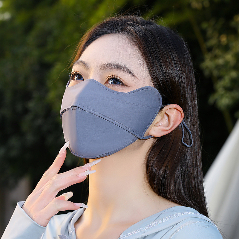 Khẩu Trang 3D Chống Nắng UPF 50+, Chống Tia UV Cực Tốt, Ôm Khít Mặt, Chất Vải Mát Lạnh, Nhẹ Và Thoáng Khí hot trend