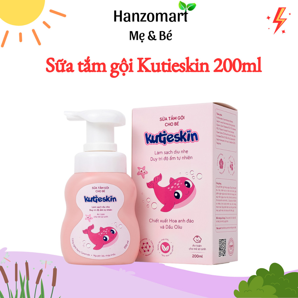 Sữa tắm gội cho bé Kutieskin 200ml