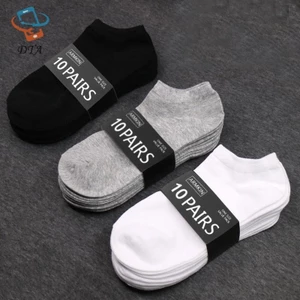 5 Đôi Tất Nữ / Nam Thuyền Vô Hình Cắt Thấp Silicon Chống Trơn Trượt Mùa Hè -show Tất Mắt Cá Chân Màu Trơn Thường Thoáng Khí VN