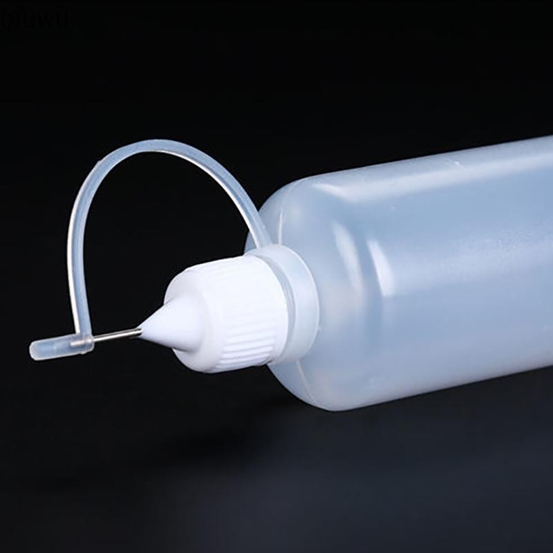 Qiuwu 2 / 5 CÁI 5ml 10ml 20ml 30ml 50ml 60ml 100ml PE Nhựa Squeezable Tip Applicator Chai nhỏ giọt có thể đổ lại với nắp đầu kim cho keo.