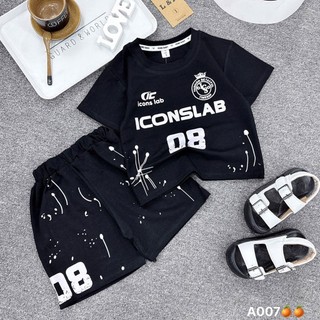 10-27kg Bộ bé trai iconslab màu đen vẩy  sơn LA