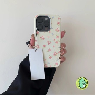 Ốp Điện Thoại Da Hoa Thanh Lịch Cho iPhone 16 Pro Max 15 14 Plus 13 12 11 Pro Max XS Max X 8 7 6 6s Plus SE 2022 SE3 SE2 + Vỏ Sang Trọng Dễ Thương Ins Phong Cách Màu Hồng Vỏ Mềm