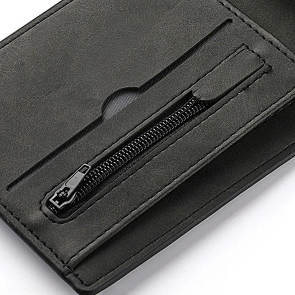 Ví đựng tiền xu MONOSTYLE, Ví nam có khe cắm nhiều thẻ bằng da PU, Hộp đựng thẻ gấp dung lượng lớn