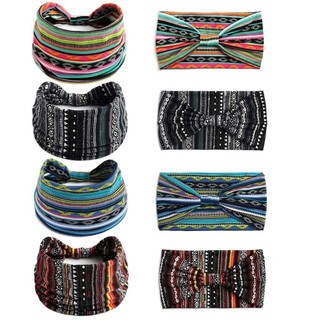 Băng Đô MERIGGIARE, Bohemian Vintage Thắt Lưng Nữ Headwrap, Co Giãn Turban Mũ Thời Trang Rộng Yoga Tóc Cho Vũ Biker