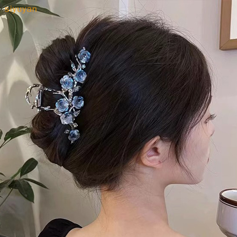 Siyuyan Thời Trang Cô Gái Ngọt Ngào Thẻ Tóc Phụ Kiện Tóc Nữ Mới Hoa Camellia Lấy Kẹp Retro Đuôi Ngựa Bím Tóc Cua Kim Loại Lấy Kẹp VN