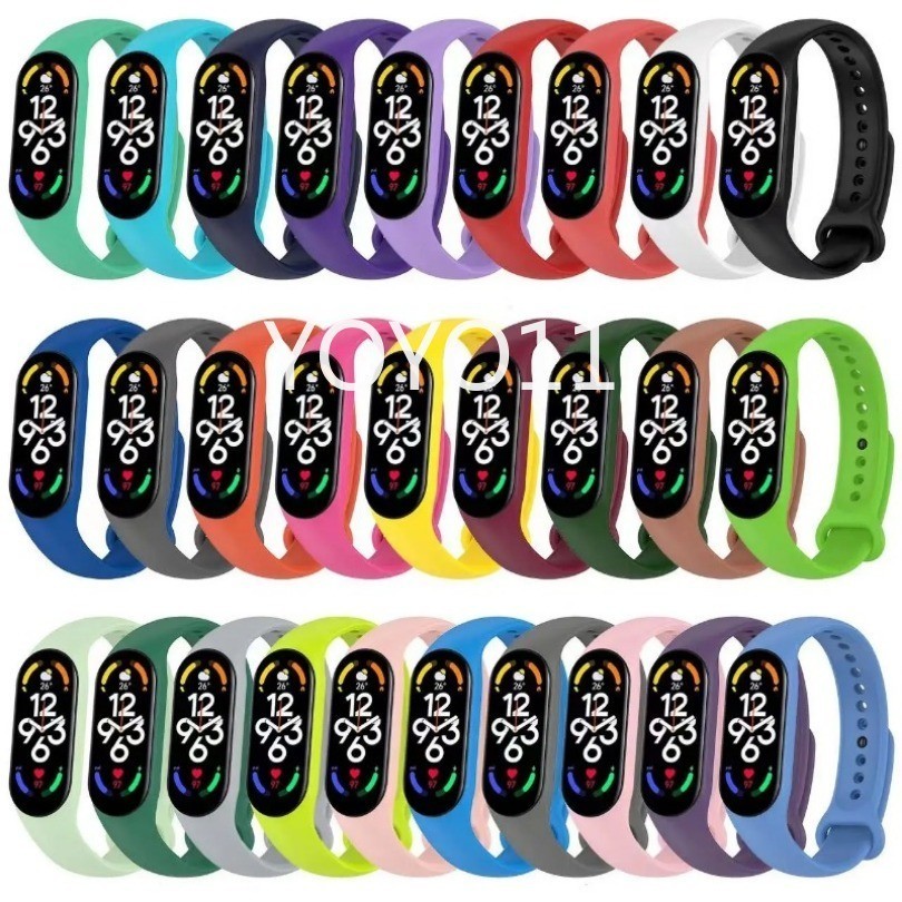 Không có đồng hồ Dây đeo đồng hồ cho Xiaomi Mi Band 10 9 8 7 vòng đeo tay silicon thay thế thể thao mi band 8 7 6 3 4 5 dây đeo