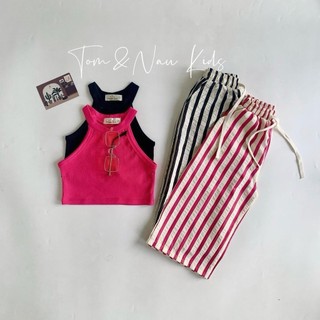 S123-[tomnaukid] Set áo ba lỗ phối quần ống suông cho bé gái cực dễ thương (QUẦN CÓ BÁN LẺ) - Size 9-35Kg