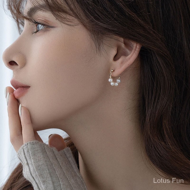 Bông Tai Kim Bạc 925 Baroque Ngọc Trai Nước Ngọt Nữ Cao Cấp Ánh Sáng Sang Trọng Tính Khí Bông Tai Độc Đáo Ảnh Hưởng Hợp Thời Trang Trang Sức
