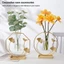 YYlingx Bình trang trí đám cưới, Chậu hoa cây kim loại Nến Giáng sinh Bình hoa, Trang trí bàn vàng Bắc Âu Sắp xếp hoa khô Bình thủy canh Đồ trang trí