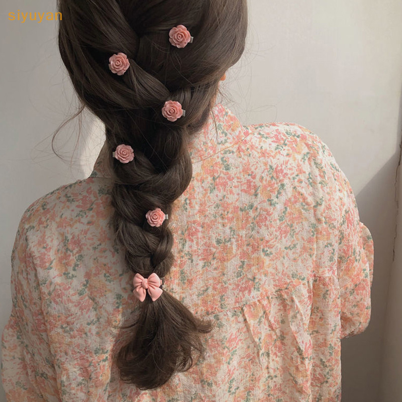 Siyuyan 5 Chiếc Ngọt Nơ Kẹp Tóc Cho Nữ Cô Gái Hoạt Hình Trái Tim Kẹp Tóc Bên Kẹp Thời Trang Barrettes Phụ Kiện Tạo Kiểu Tóc VN