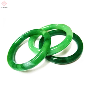 Vòng tay giả ngọc bích màu xanh lá cây dành cho nữ Vòng tay tròn cổ điển Quà tặng trang sức nữ Mới