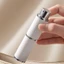 Hộp đựng chất lỏng WOODNEST 8 ml, Máy phun nước hoa Mini có thể đổ lại, Máy ép quay bằng da cao cấp di động Loại lót Hộp đựng mỹ phẩm bằng kính Quà tặng