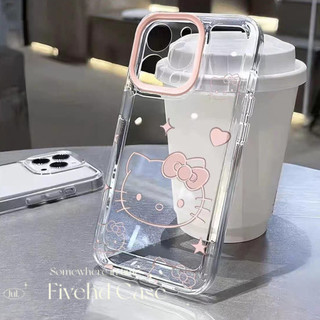 Ins Hàn Quốc Nơ Hồng Rõ Ràng Vỏ Đơn Giản + Giá Đỡ Tương Thích Cho iPhone 17 16 11 15 14 13 12 Pro Xs Max XR X 7 8 6 6s Plus SE Vỏ Điện Thoại Hoạt Hình TPU Mềm Vỏ Bảo Vệ
