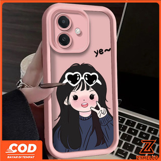Ốp Lưng Cho OPPO A6 PRO A5i A5X A5 5G A3X A3 PRO A5 PRO A80 A60 A79 A38 A18 A17 A57 2022 4G A78 A58 A7 A5S A12 A95 Ốp Điện Thoại TPU Chống Sốc Cặp Đôi Cô Gái Nhút Nhát