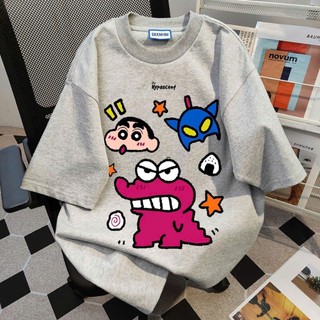 Áo phông nữ form rộng tay lỡ hoạt hình shin friend cotton đẹp