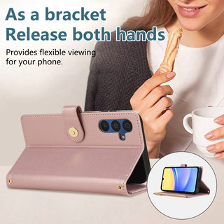 Vỏ Mới Flip Case Cho VIVO Y03 Y03t Y16 Y28 Y02 Y02s Y02a Y02t Y18 Y21 Y21s Y21t Y21g Y33s Y33t Y27 Y27S Vỏ Điện Thoại Da Nổi Sang Trọng Có Dây Đeo Nữ Cô Gái